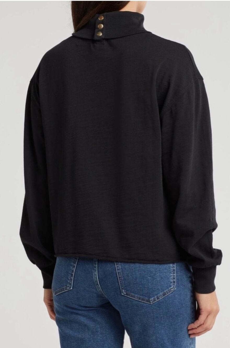 New Nation LTD Diana Turtleneck Pullover in Black Women's Size S